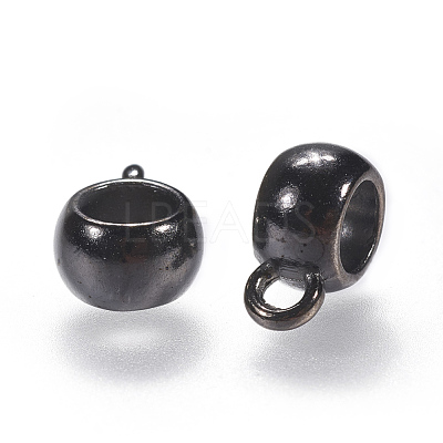 Tibetan Style Alloy Tube Bails TIBEP-LFH251Y-B-LF-1