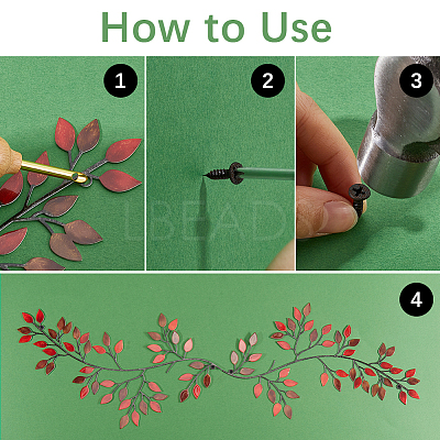 Iron Leaves Branch Wall Decorations AJEW-WH0513-30B-1