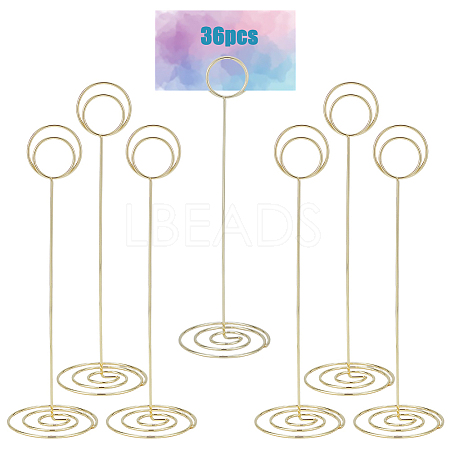 36Pcs Iron Name Card Clip AJEW-WA0003-44G-1