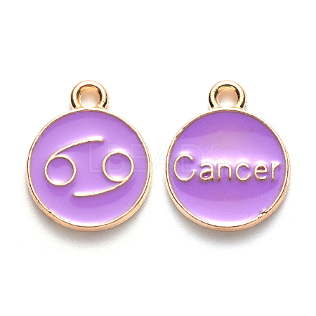 Alloy Enamel Pendants X-ENAM-S124-01B-01D-1