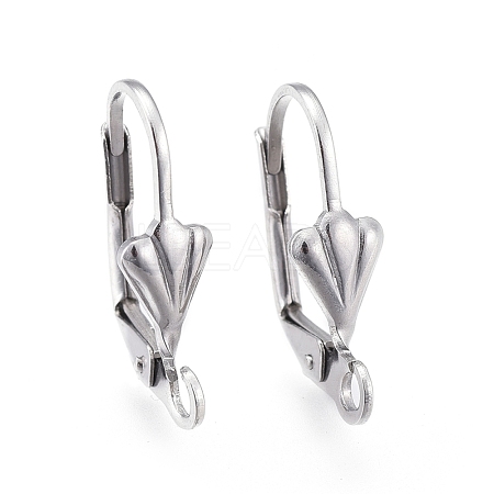 Tarnish Resistant 304 Stainless Steel Leverback Earring Findings STAS-K198-02P-1