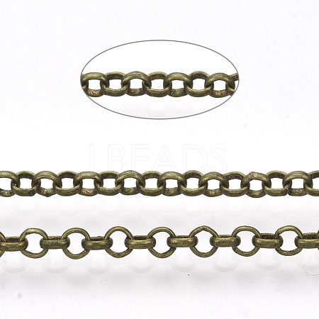 Soldered Brass Coated Iron Rolo Chains CH-S125-08B-AB-1