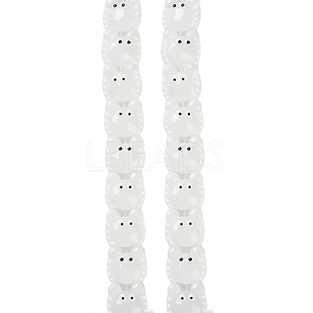 Transparent Glass Beads Strands LAMP-L078-010I-1