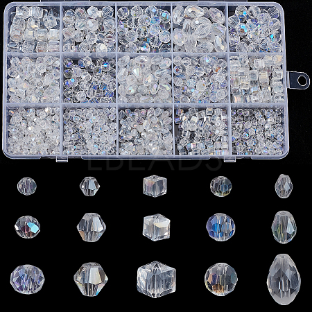 15 Styles Electroplate Glass Beads EGLA-PA0001-38-1