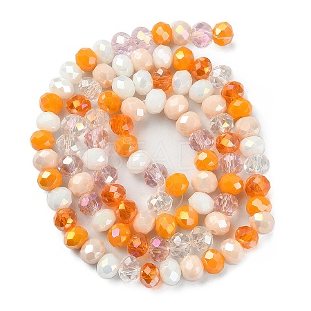 Electroplate Glass Beads Strands EGLA-YW0002-D07-1