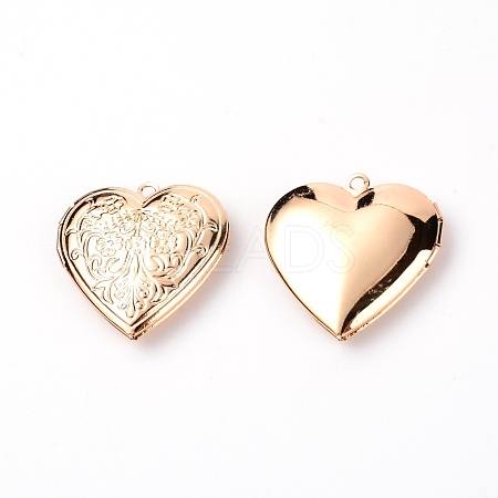 Brass Locket Pendants KK-WH0034-90KCG-1