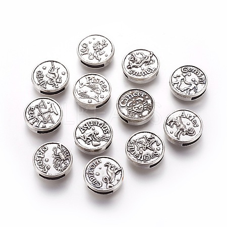 Alloy Slide Charms PALLOY-WH0065-21AS-1