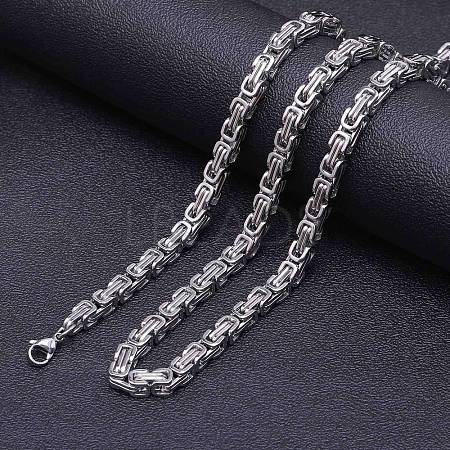 Titanium Steel Byzantine Chain Necklaces FS-WG56795-35-1