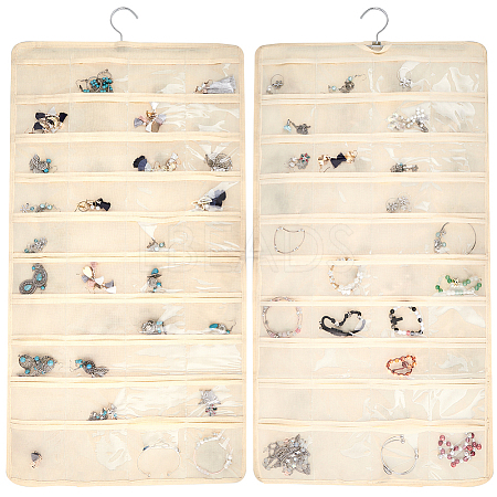 1Pc Non-Woven Fabrics Jewelry Hanging Bag AJEW-CP0007-97-1