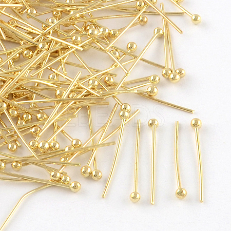 Brass Ball Head Pins KK-R020-02G-1