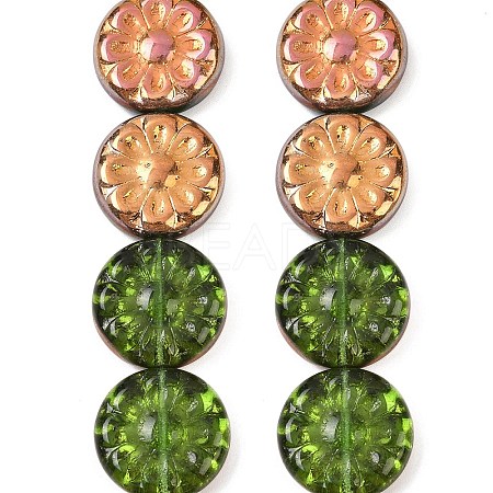 Czech Pressed Glass Beads GLAA-I061-48E-1