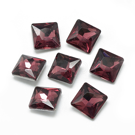 Pointed Back Glass Rhinestone Cabochons RGLA-T027-8x8mm-18-1
