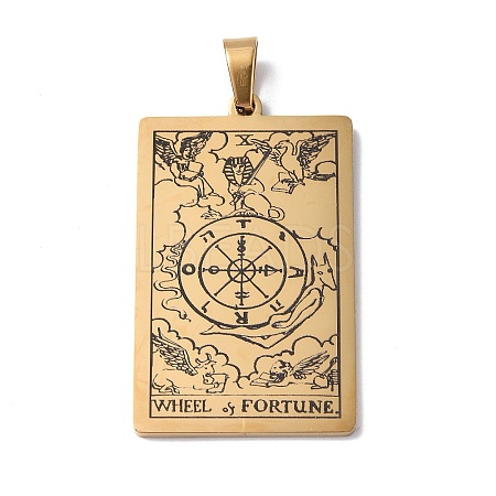 201 Stainless Steel Pendant STAS-B033-01G-10-1