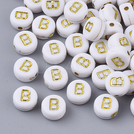 Plating Acrylic Beads PACR-R242-01B-1