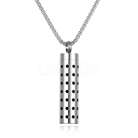 Titanium Steel Perfume Bottle Necklaces PW-WG16277-16-1