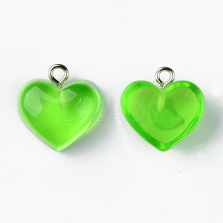 Transparent Resin Pendants X-RESI-R429-30F-1