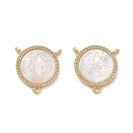 Brass Micro Pave Clear Cubic Zirconia Chandelier Component Links CU-CBA5585-03G-03-1