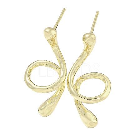 Brass Ear Studs Findings LS-KK-R154-02G-1