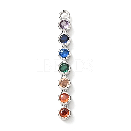 Brass Micro Pave Cubic Zirconia Pendants KK-A295-06C-P-1