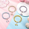 4Pcs Cat Eye Beads Stretch Bracelets for Women BJEW-TA00691-2