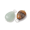 Natural Mixed Gemstone Pendants PALLOY-JF05387-02-3