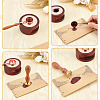 Brass Wax Seal Stamps with Wood Handle AJEW-WH0412-0175-3