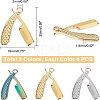 12pcs 3 Colors 304 Stainless Steel Pendants STAS-UN0023-61-5