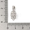 Rhodium Plated Rack Plating 925 Sterling Silver Ice Pick Pinch Bails X-STER-NH0001-19P-3