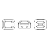 Preciosa&reg MAXIMA Crystal Sew-On Cups X-PRC-SC8-20050-S-5