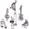 Sets of Musical Instruments Tibetan Style Alloy Pendants TIBEP-PH0004-17AS-4