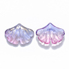 Two Tone Transparent Spray Painted Glass Pendants GLAA-T016-01F-2