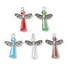 Glass & Alloy Pendants PALLOY-JF03051-1