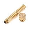 Golden Tone Brass Wax Seal Stamp Head with Bamboo Stick Shaped Handle LS-STAM-K001-05G-Q-2
