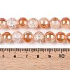 Electroplated Crackle Glass Beads Strands X-EGLA-N014-10mm-01-4