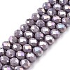 Electroplate Glass Beads Strands EGLA-A044-P8mm-B13-1