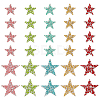 30Pcs 10 Styles Star Hotfix Rhinestone DIY-WR0004-13-1