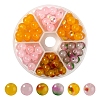 90Pcs 6 Style Spray Painted Glass Beads GGLA-YW0001-10-1