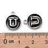 Platinum Plated Alloy Charms ENAM-S118-02U-P-3