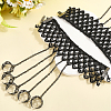 2Pcs Halloween Gothic Finger Ring Bracelets for Women BJEW-CN0001-15-3
