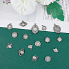 SUPERFINDINGS 16Pcs 8 Styles 304 Stainless Steel Pendant Cabochon Settings STAS-FH0001-91-5