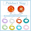 8 Strands 8 Colors Spray Painted Crackle Glass Beads Strands CCG-PH0001-26-2
