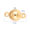 Brass Magnetic Clasps with Loops KK-YW0001-16A-2
