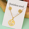 Stainless Steel Pendant Necklace & Stud Earring FS-WGABA87-10-1