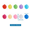 500Pcs 10 Colors Transparent Frosted Acrylic Pendants MACR-YS0001-03-9