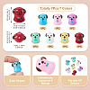 7Pcs 7 Colors Handmade Lampwork Enamel Beads LAMP-TA0001-76-4