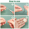 2 Sets 2 Styles Ring & Heart Sterling Silver Toggle Clasps STER-DC0001-10-4
