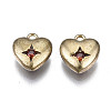 Brass Micro Cubic Zirconia Charms KK-N231-125C-02-NF-2