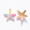 Brass Enamel Charms KK-T049-050G-02-NF-2