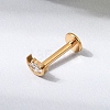 F136 Titanium Pave Clear Cubic Zirconia Moon Internally Threaded Labrets ME-CBA9828-01G-2