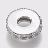 Brass Micro Pave Cubic Zirconia Bead Spacers LS-ZIRC-K074-11A-01P-2